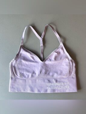 Under Armour Seamless Sports Bra Heathered Lilac Racerback Low Impact Women’s S